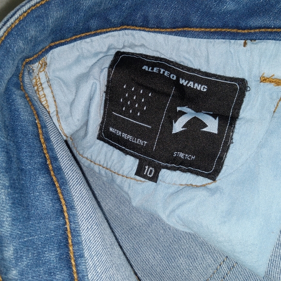 Aleteo Wang Water Repellant Stretch Denim Skinny Jeans size 10 - Picture 7 of 10